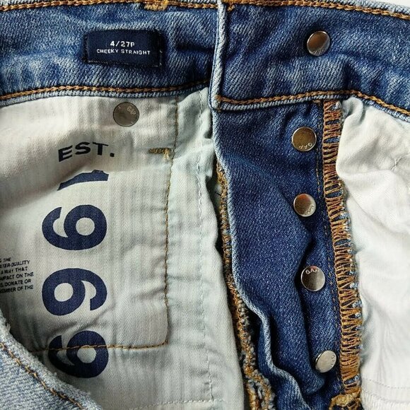 Gap Denim Cheeky Straight Jeans Medium Wash 4 27P - Picture 6 of 9